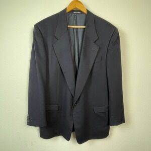 Pompeii Italy Loro Piana Mens Blazer Navy Blue 42R Cashmere Wool Two Button
